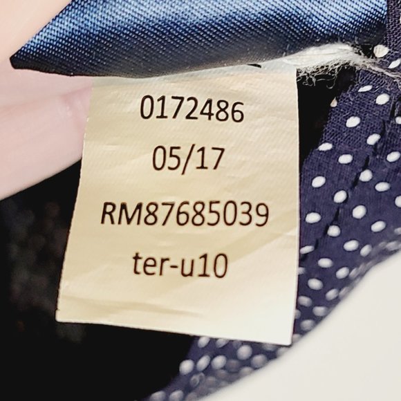 Tommy Hilfiger Blue White Polka Dot Classic Fit Button Down Long Sleeve Shirt L - Picture 6 of 9